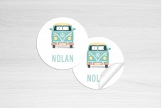 Kleurrijk volkswagenbusje